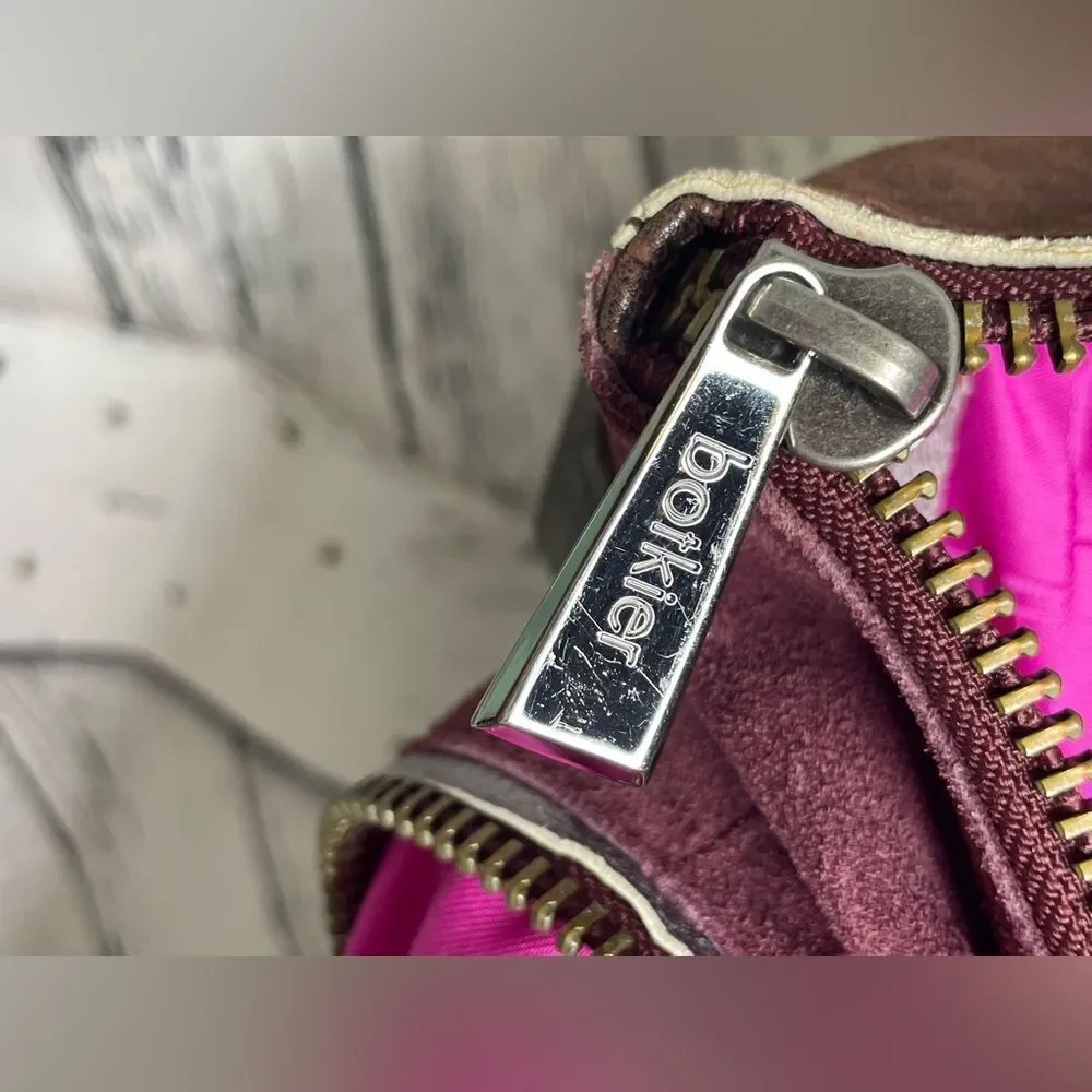 Botkier Satchel Handbag Suede & Metallic